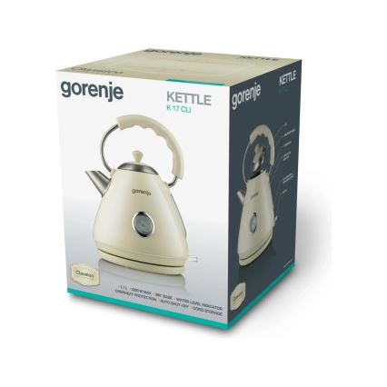 GORENJE K17CLI - Rýchlovarná kanvica 1,7 l 2200W/230V béžová