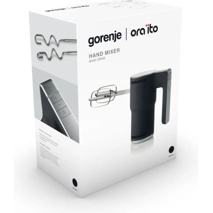 GORENJE M400ORAB - Ručný šľahač 400 W/230 V čierny/nerez