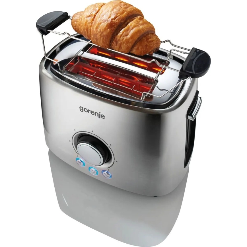 GORENJE T1000E - Hriankovač s dvoma otvormi a ohrievacím roštom 1000W/230V nerez