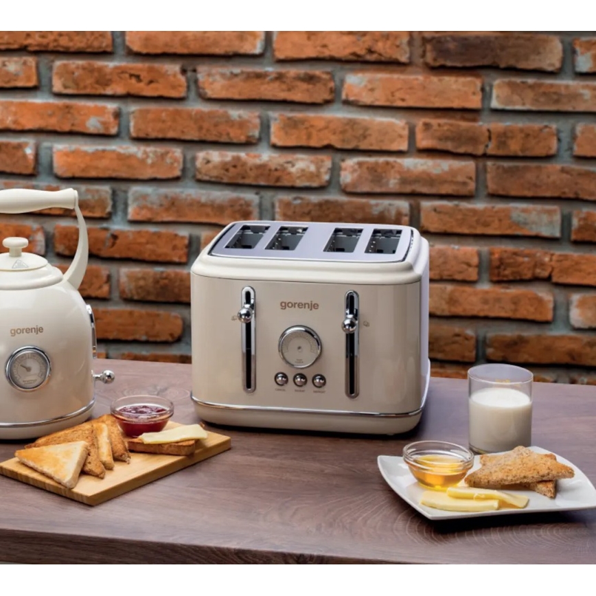 GORENJE T2300CLIN - hriankovač so štyrmi otvormi 1150W/230V béžová