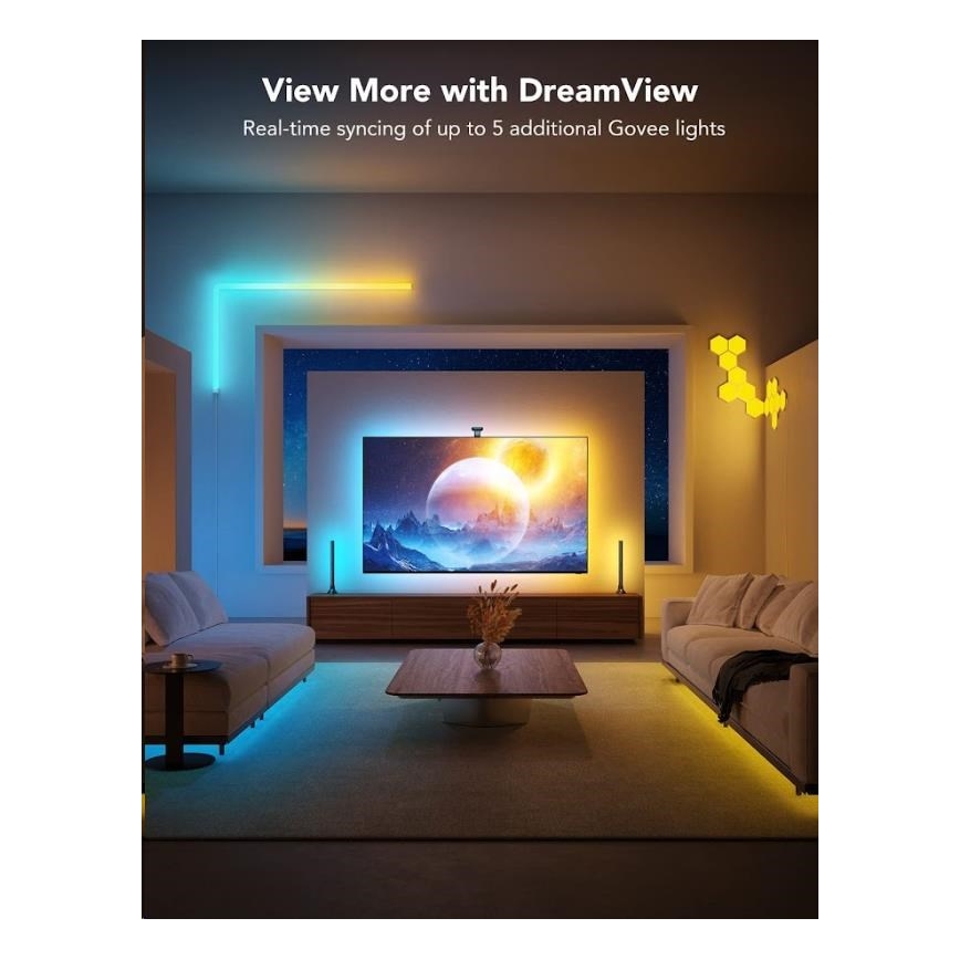 Govee - DreamView T2 DUAL TV 55-65 SMART LED podsvietenie RGBIC Wi-Fi + diaľkové ovládanie