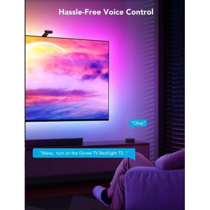Govee - DreamView T2 DUAL TV 55-65 SMART LED podsvietenie RGBIC Wi-Fi + diaľkové ovládanie