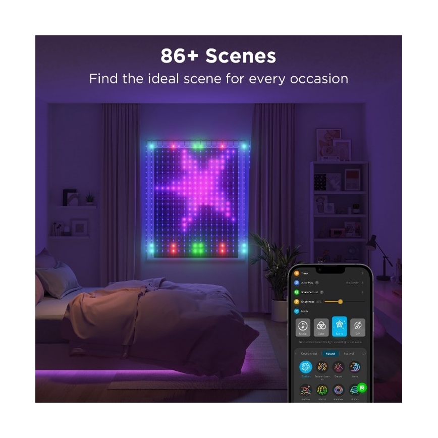 Govee - LED RGB Stmievateľná vonkajšia dekoračná reťaz LED/15W/230V IP65 Wi-Fi