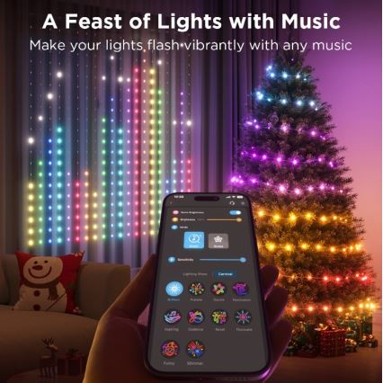 Govee - LED RGB Stmievateľná vonkajšia dekoračná reťaz LED/15W/230V IP65 Wi-Fi