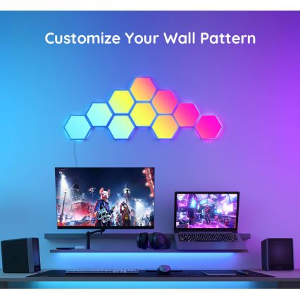 Govee - SADA 10x LED RGB Stmievateľný panel LED/36W/230V Wi-Fi