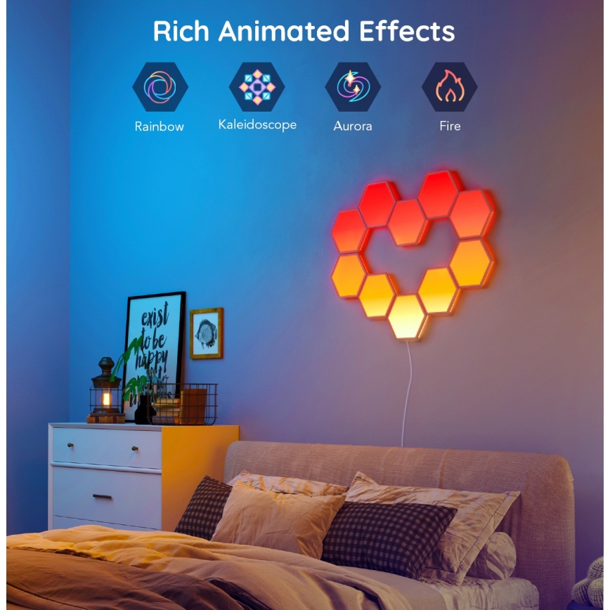 Govee - SADA 10x LED RGB Stmievateľný panel LED/36W/230V Wi-Fi