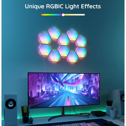 Govee - SADA 10x LED RGB Stmievateľný panel LED/36W/230V Wi-Fi