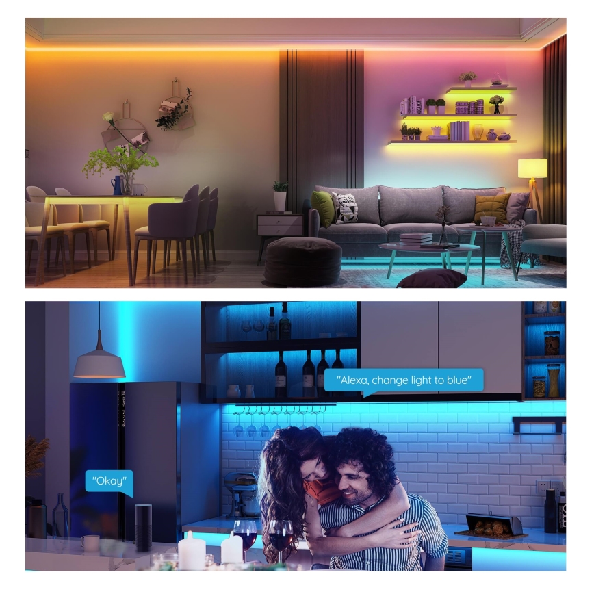 Govee - LED RGB Stmievateľný pásik SMART LED/36W/24V 10m Wi-Fi