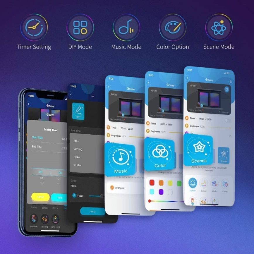 Govee - LED RGB Stmievateľný pásik SMART LED/36W/24V 10m Wi-Fi