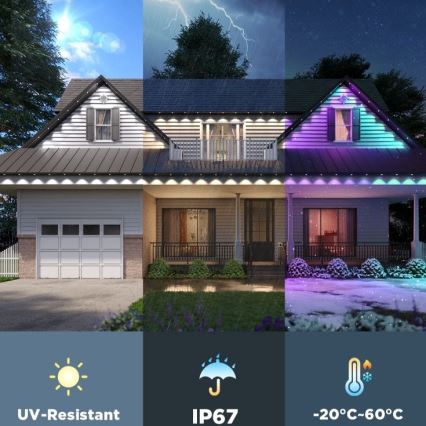 Govee - LED RGBIC svetelná reťaz 30 m Wi-Fi Matter IP67