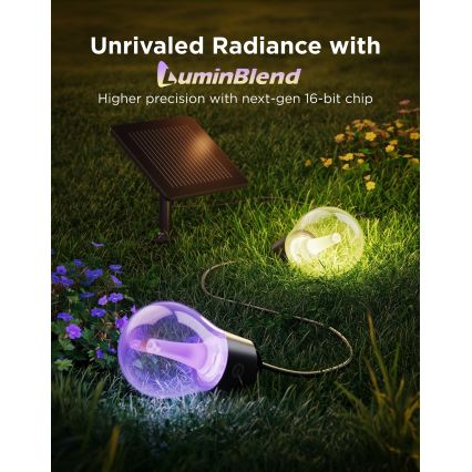 Govee - LED RGBICW Solárny reťazec 8xLED/6W/5V Wi-Fi Matter IP67