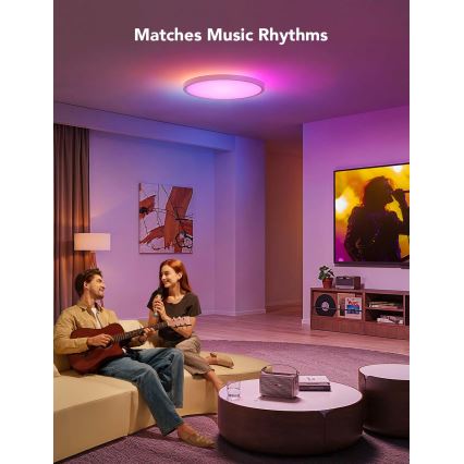 Govee - LED RGBICWW Stmievateľné stropné svietidlo LED/29W/230V, priemer 30 cm, matné, Wi-Fi
