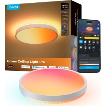 Govee - LED RGBICWW Stmievateľné stropné svietidlo LED/55W/230V pr. 46 cm Matter Wi-Fi
