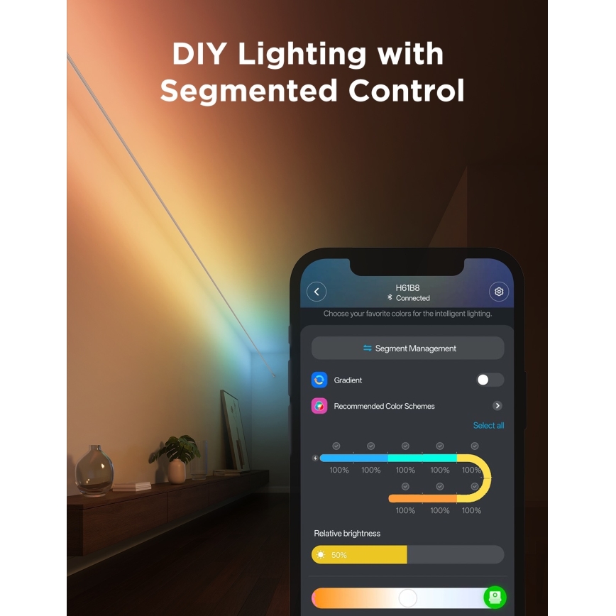 Govee - LED RGBICWW závesný LED pás/36W/24V 4 m Skyline Matter Wi-Fi