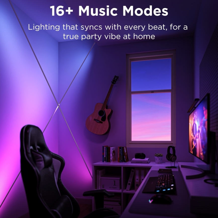 Govee - LED RGBICWW závesný LED pás/36W/24V 4 m Skyline Matter Wi-Fi