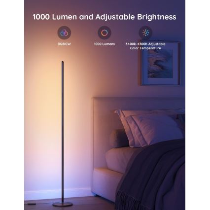 Govee - LED RGBW stmievateľná stojacia lampa LITE MATTER LED/24W/230V Wi-Fi
