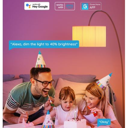 Govee - LED RGBWW Stmievateľná žiarovka Smart MATTER E27/12W/230V 2700-6500K Wi-Fi