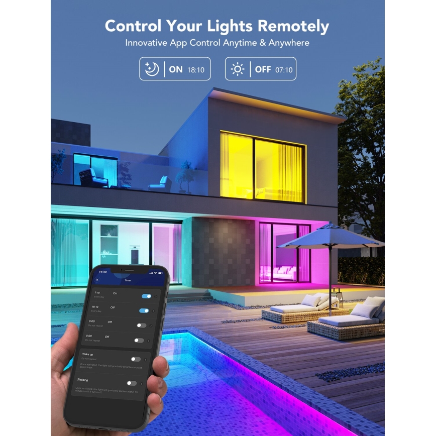 Govee - LED RGBWW Stmievateľná žiarovka Smart MATTER E27/12W/230V 2700-6500K Wi-Fi