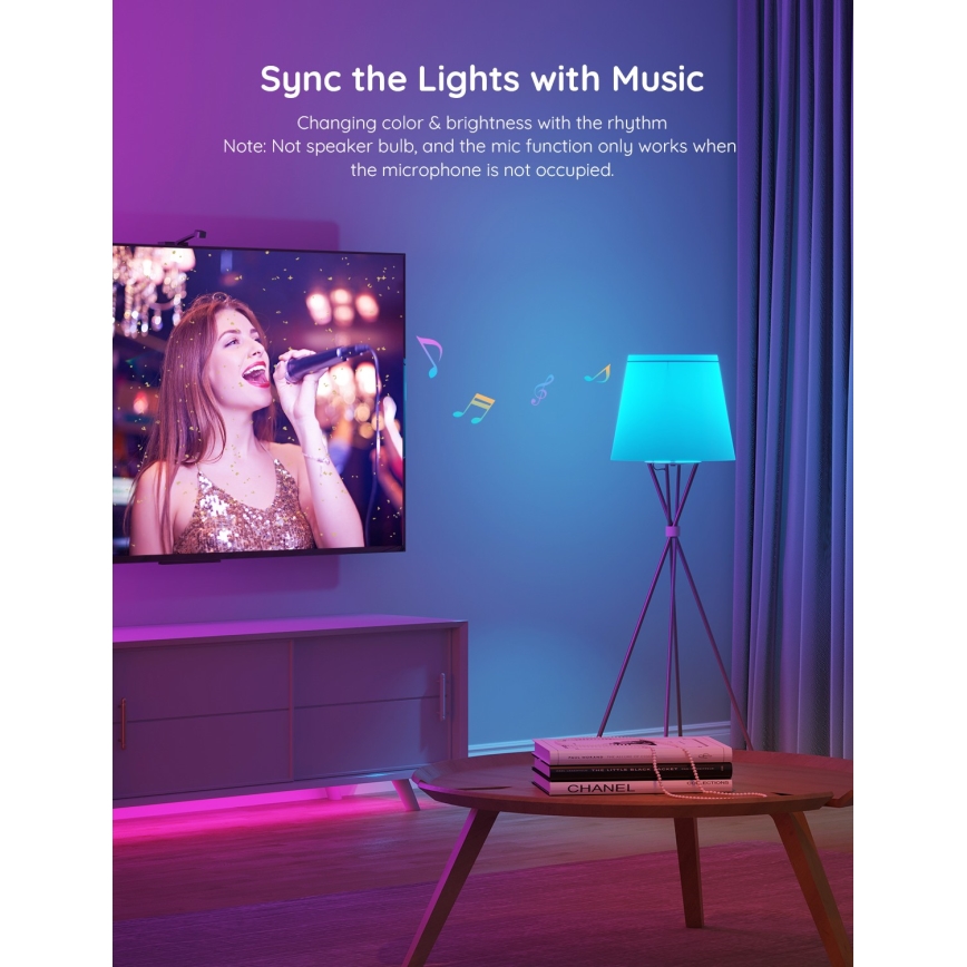 Govee - LED RGBWW Stmievateľná žiarovka Smart MATTER E27/12W/230V 2700-6500K Wi-Fi