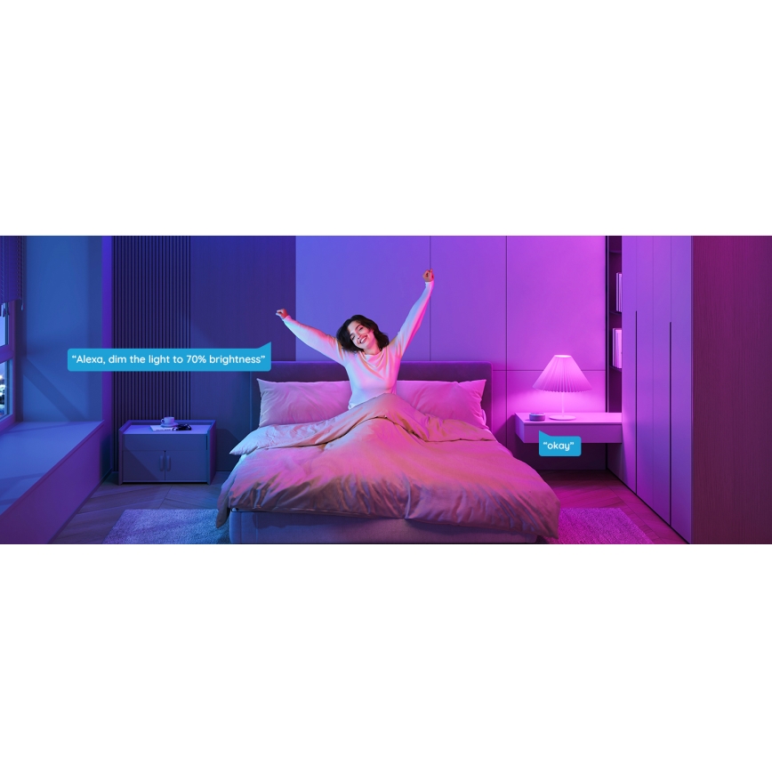 Govee - LED RGBWW Stmievateľná žiarovka Smart MATTER E27/9W/230V 2700-6500K Wi-Fi