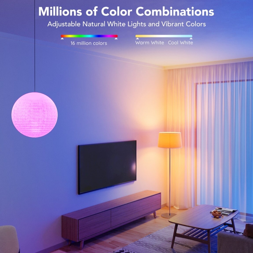 Govee - LED RGBWW Stmievateľná žiarovka Smart E27/9W/230V 2700-6500K Wi-Fi