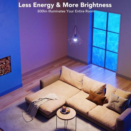 Govee - LED RGBWW Stmievateľná žiarovka Smart E27/9W/230V 2700-6500K Wi-Fi