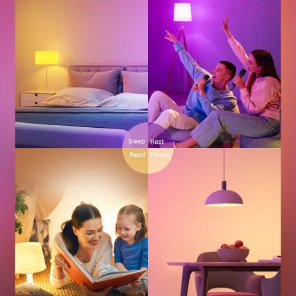 Govee - LED RGBWW Stmievateľná žiarovka Smart E27/9W/230V 2700-6500K Wi-Fi
