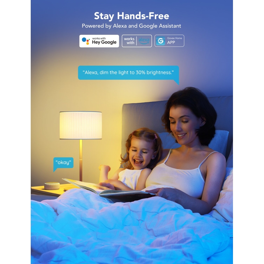 Govee - LED RGBWW Stmievateľná žiarovka Smart E27/9W/230V 2700-6500K Wi-Fi
