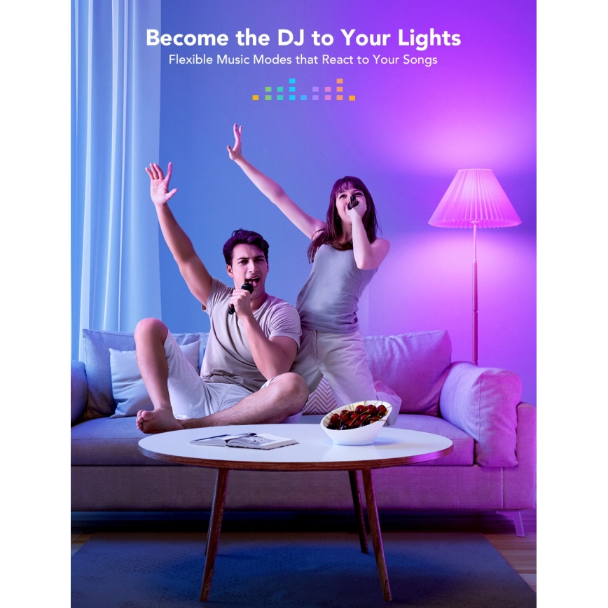 Govee - LED RGBWW Stmievateľná žiarovka Smart E27/9W/230V 2700-6500K Wi-Fi
