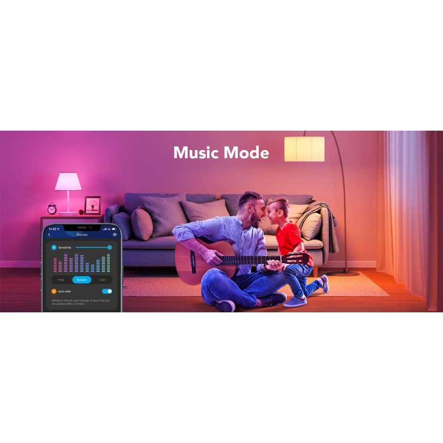 Govee - LED RGBWW Stmievateľná žiarovka Smart E27/9W/230V 2700-6500K Wi-Fi