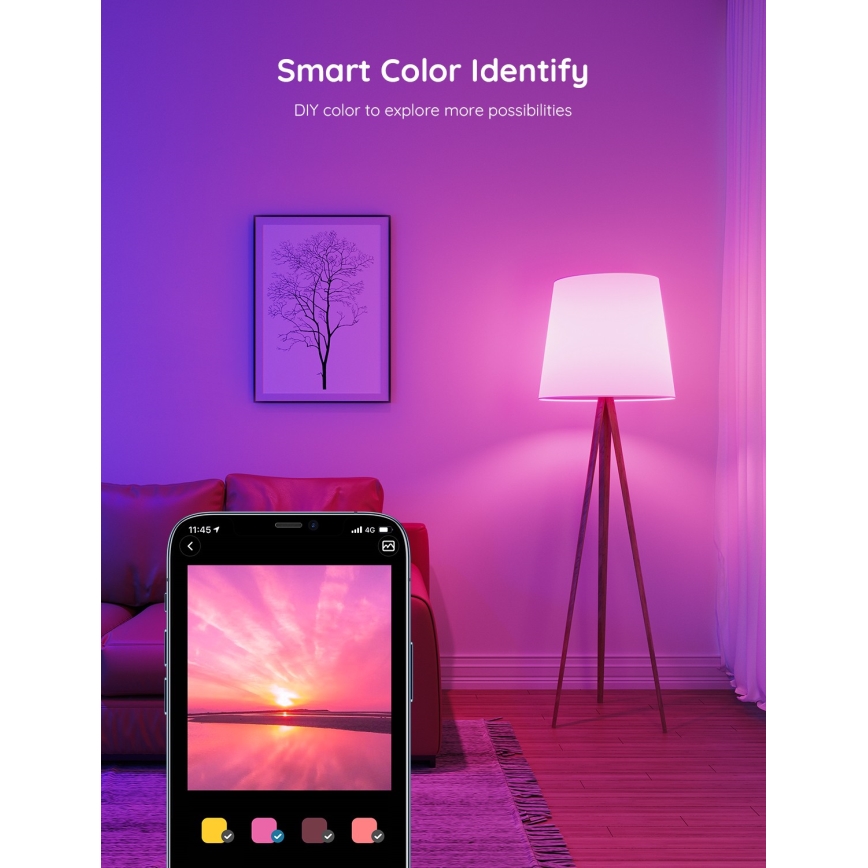 Govee - LED RGBWW Stmievateľná žiarovka Smart E27/9W/230V 2700-6500K Wi-Fi