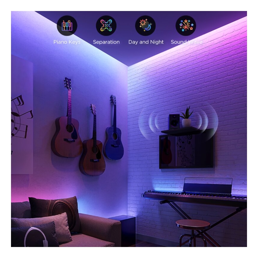 Govee - LED RGBWWIC Stm. predlžovací pásik Strip Light 2 Pro 1m Wi-Fi Matter