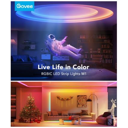 Govee - M1 PRO PREMIUM Smart RGBICW+ LED pásik 2m Wi-Fi Matter