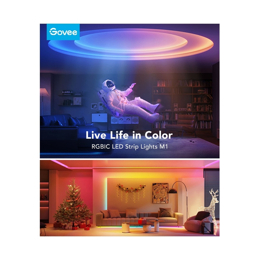 Govee - M1 PRO PREMIUM Smart RGBICW+ LED pásik 2m Wi-Fi Matter