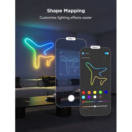 Govee - Neon 2 MATTER ohybný LED pás 3m RGBIC Wi-Fi