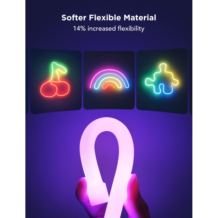 Govee - Neon 2 MATTER ohybný LED pásik 3m RGBIC Wi-Fi IP67