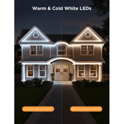 Govee - Outdoor Pro SMART RGBICWW vonkajší LED pásik 10m 2700-6500K Wi-Fi IP65