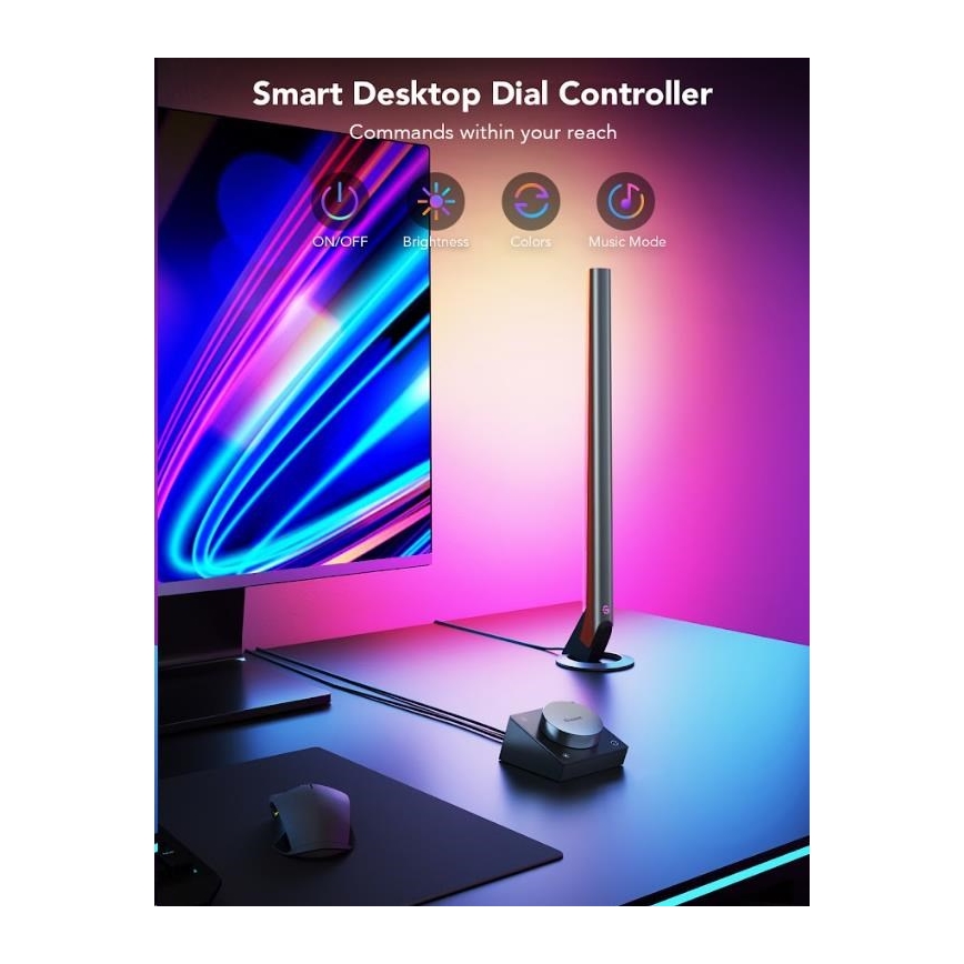 Govee - SADA 2x Smart Gaming Wi-Fi LED RGBIC Panely + Smart Dual + diaľkové ovládanie