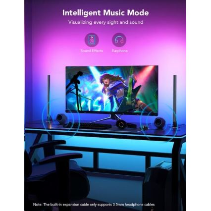 Govee - SADA 2x Smart Gaming Wi-Fi LED RGBIC Panely + Smart Dual + diaľkové ovládanie