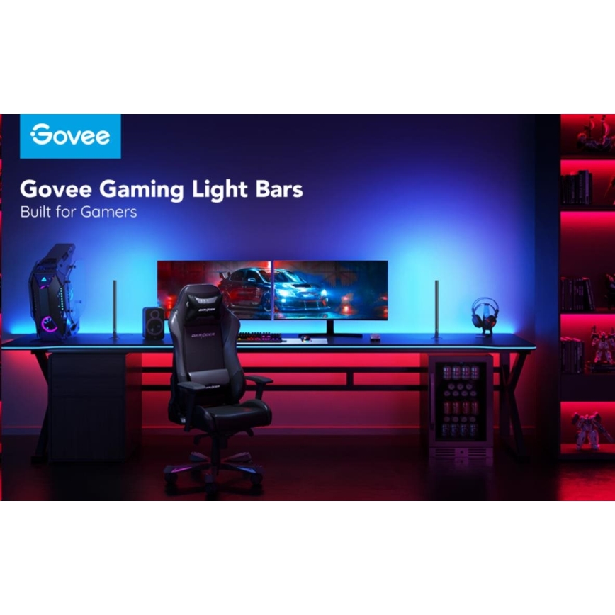 Govee - SADA 2x Smart Gaming Wi-Fi LED RGBIC Panely + Smart Dual + diaľkové ovládanie