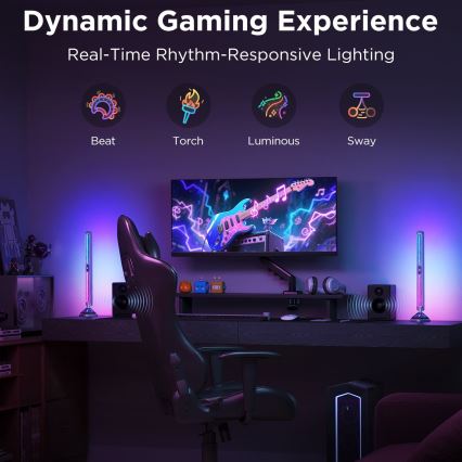 Govee - Smart RGBIC Gaming Pro svetelné panely Matter Wi-Fi