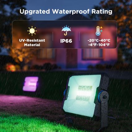 Govee - Súprava 4x LED RGBICWW Stmievateľný reflektor LED/24W/230V IP66 Matter Wi-Fi