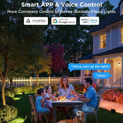 Govee - Súprava 4x LED RGBICWW Stmievateľný reflektor LED/24W/230V IP66 Matter Wi-Fi