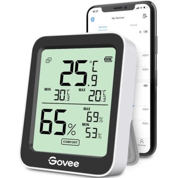Govee - Teplomer a vlhkomer s displejom 2xAAA