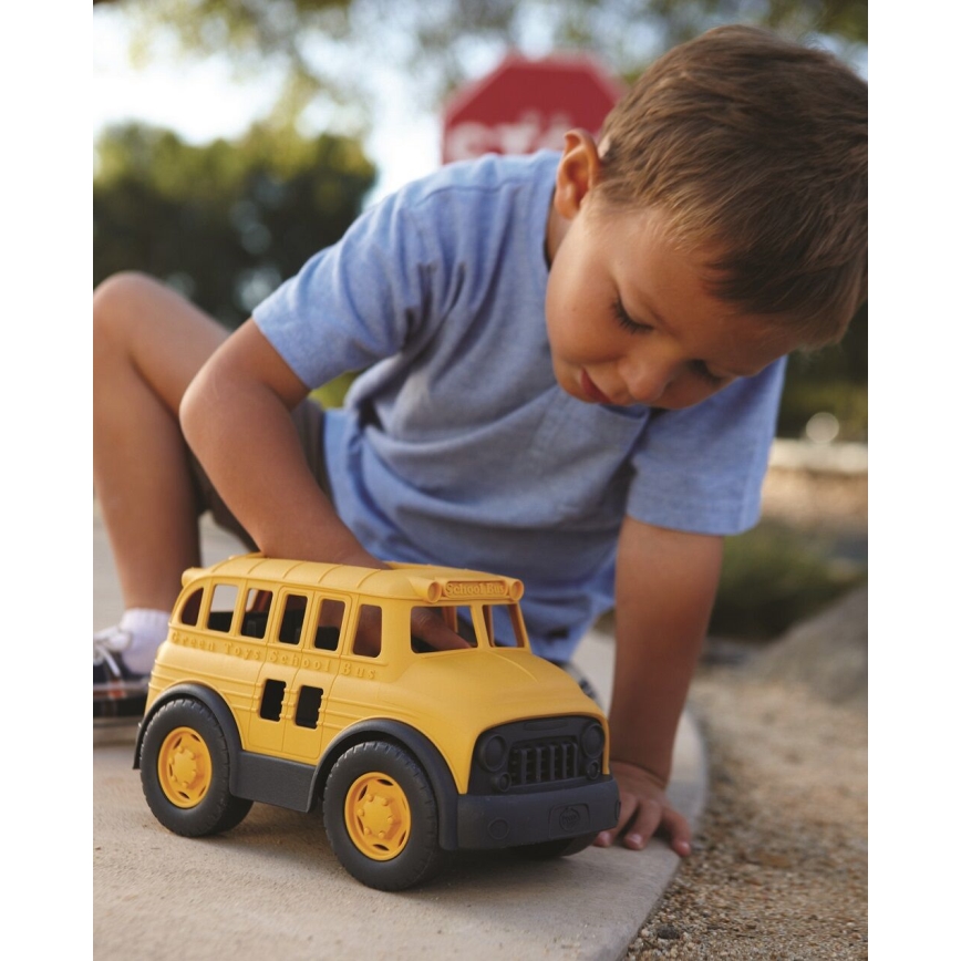 Green Toys - Školský autobus žltá/čierna