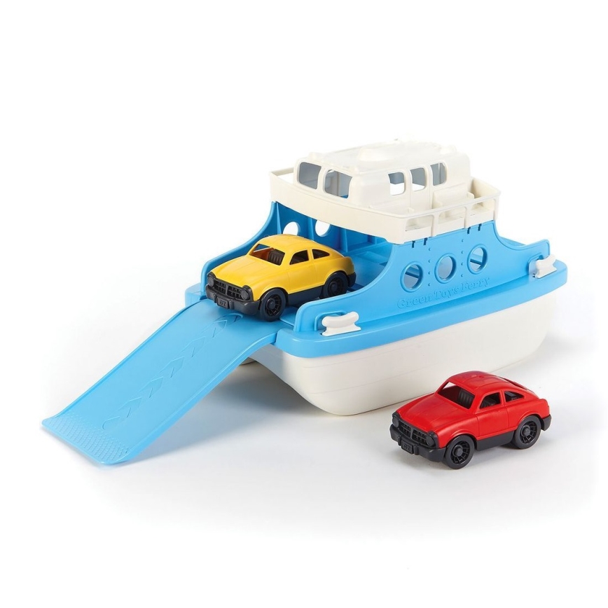 Green Toys - Trajekt s autíčkami biela/modrá