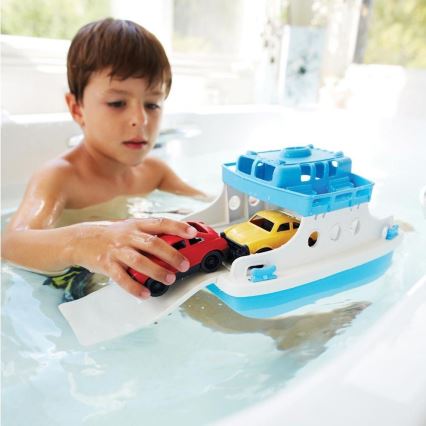 Green Toys - Trajekt s autíčkami biela/modrá