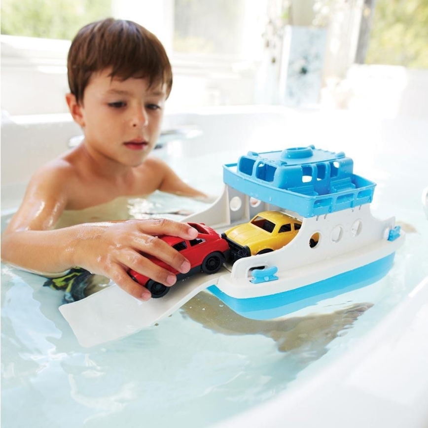 Green Toys - Trajekt s autíčkami biela/modrá
