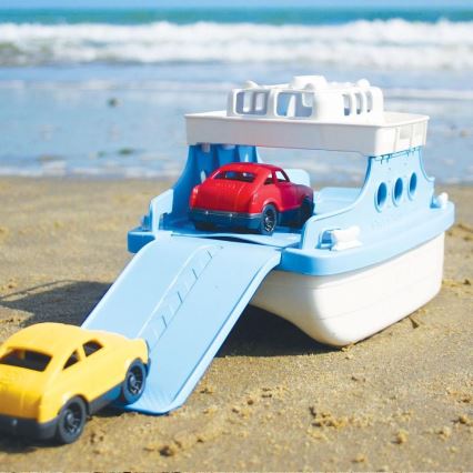 Green Toys - Trajekt s autíčkami biela/modrá