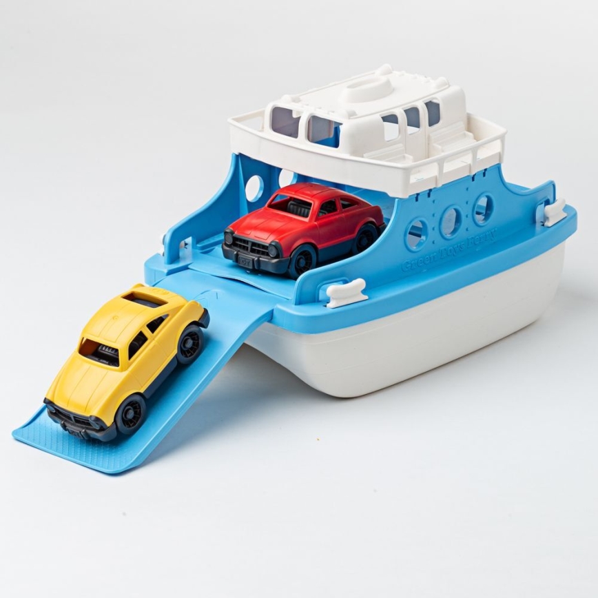 Green Toys - Trajekt s autíčkami biela/modrá
